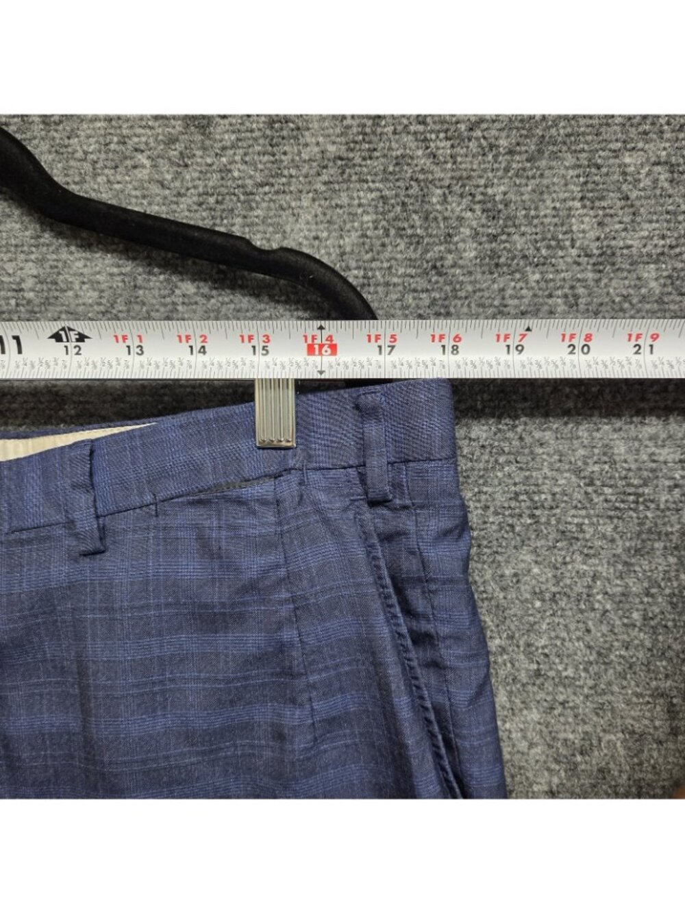 Brioni Dress Pants Mens 36x28 Blue Windowpane Check Distressed - Picture 5 of 11
